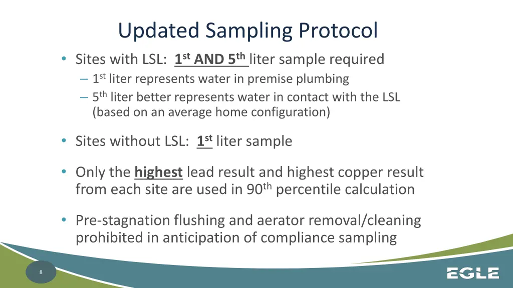 updated sampling protocol sites with