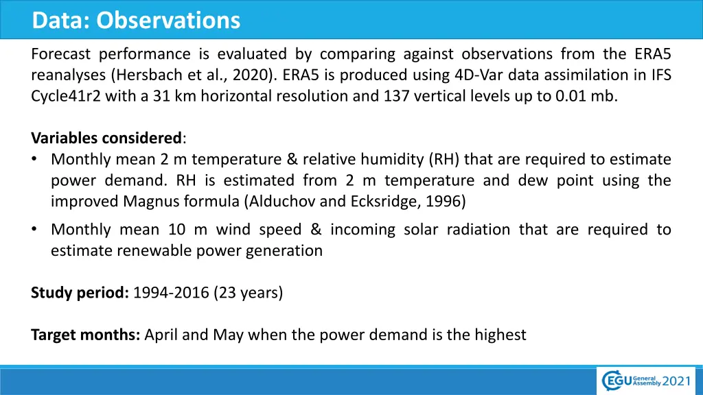 data observations