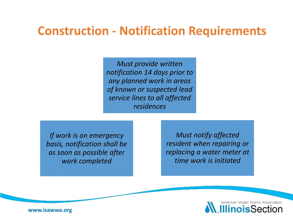 construction notification requirements