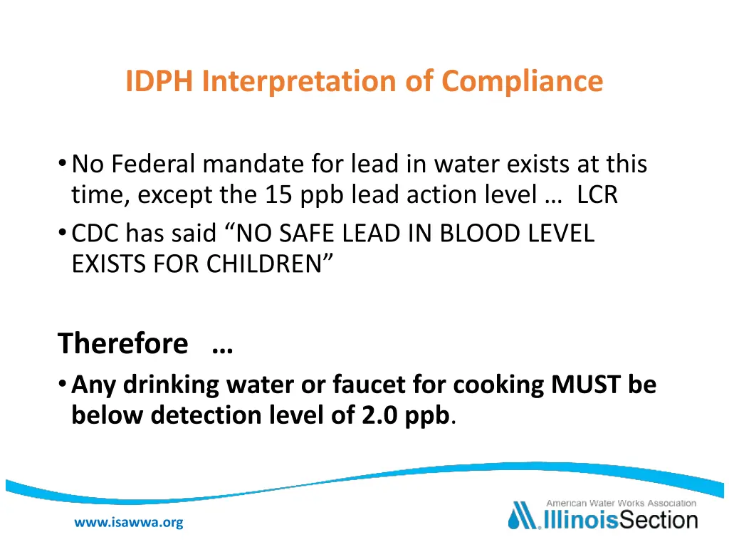 idph interpretation of compliance