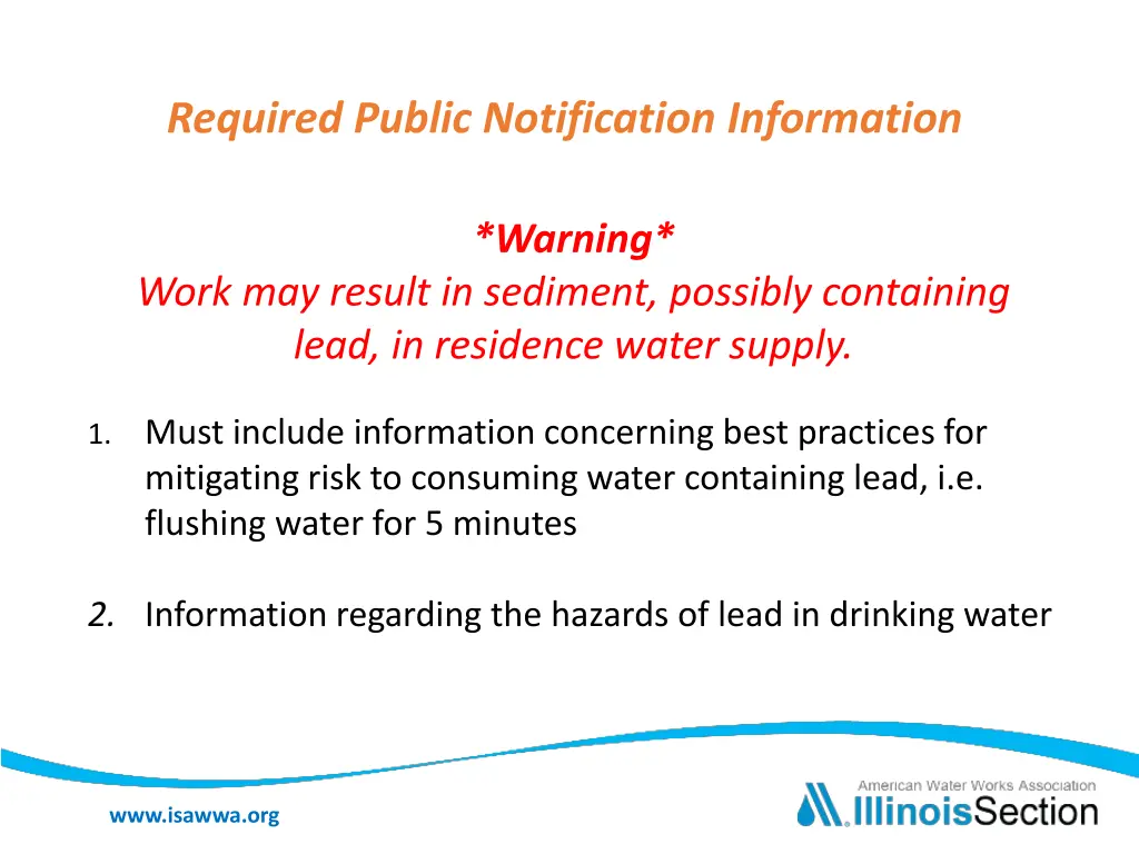 required public notification information