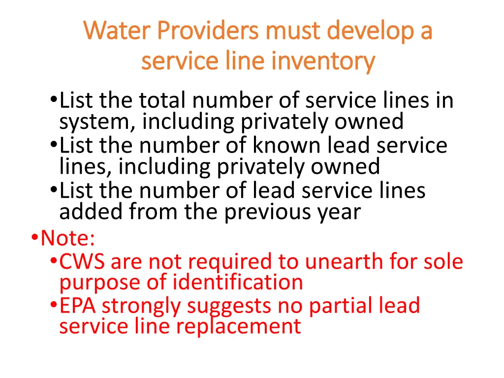 water providers must develop a water providers