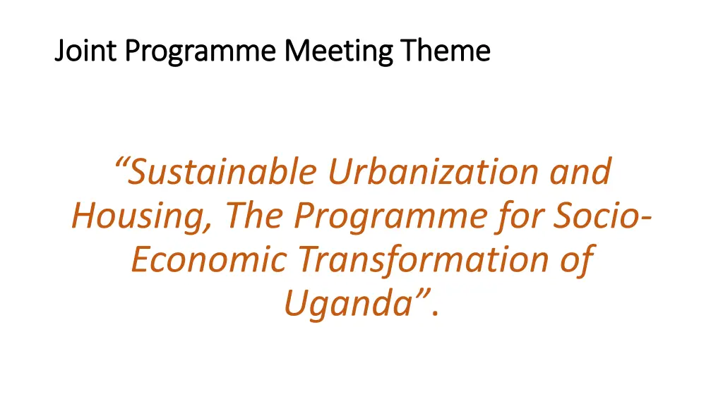 joint programme meeting theme joint programme