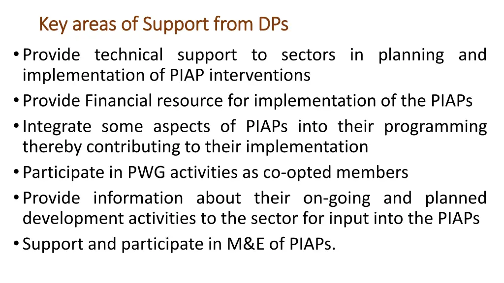 key areas of support from dps key areas