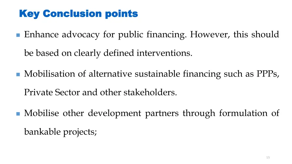 key conclusion points key conclusion points