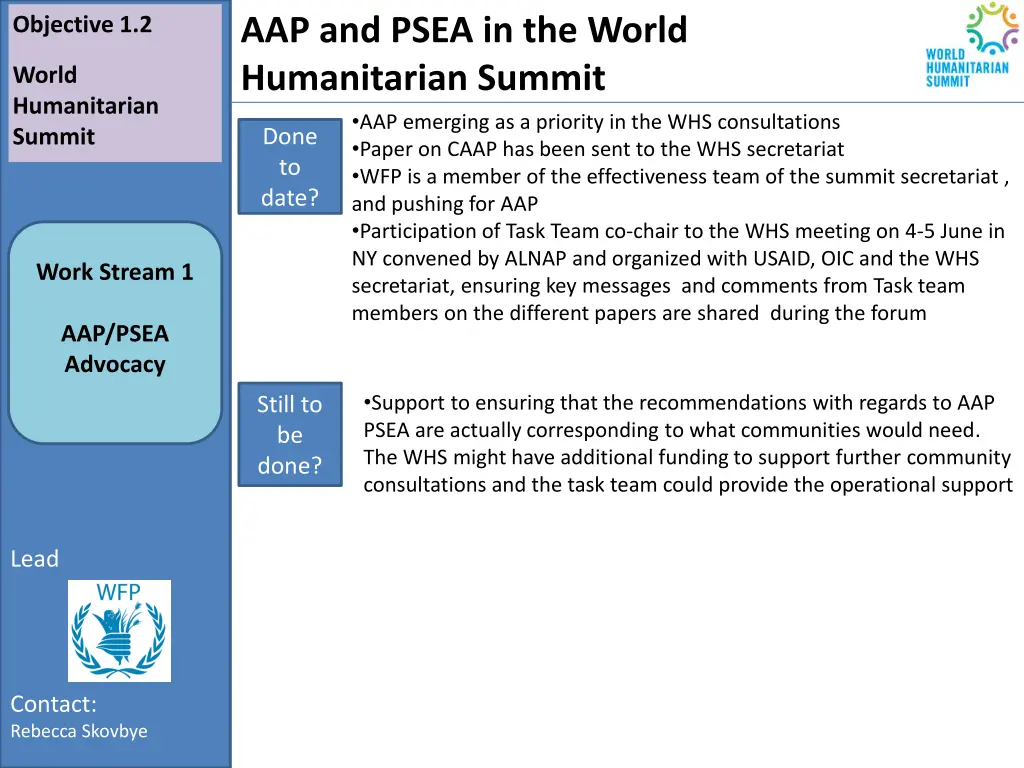 aap and psea in the world humanitarian summit