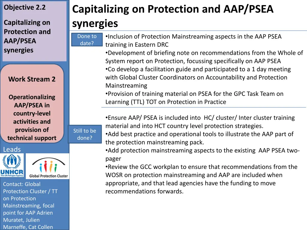 capitalizing on protection and aap psea synergies