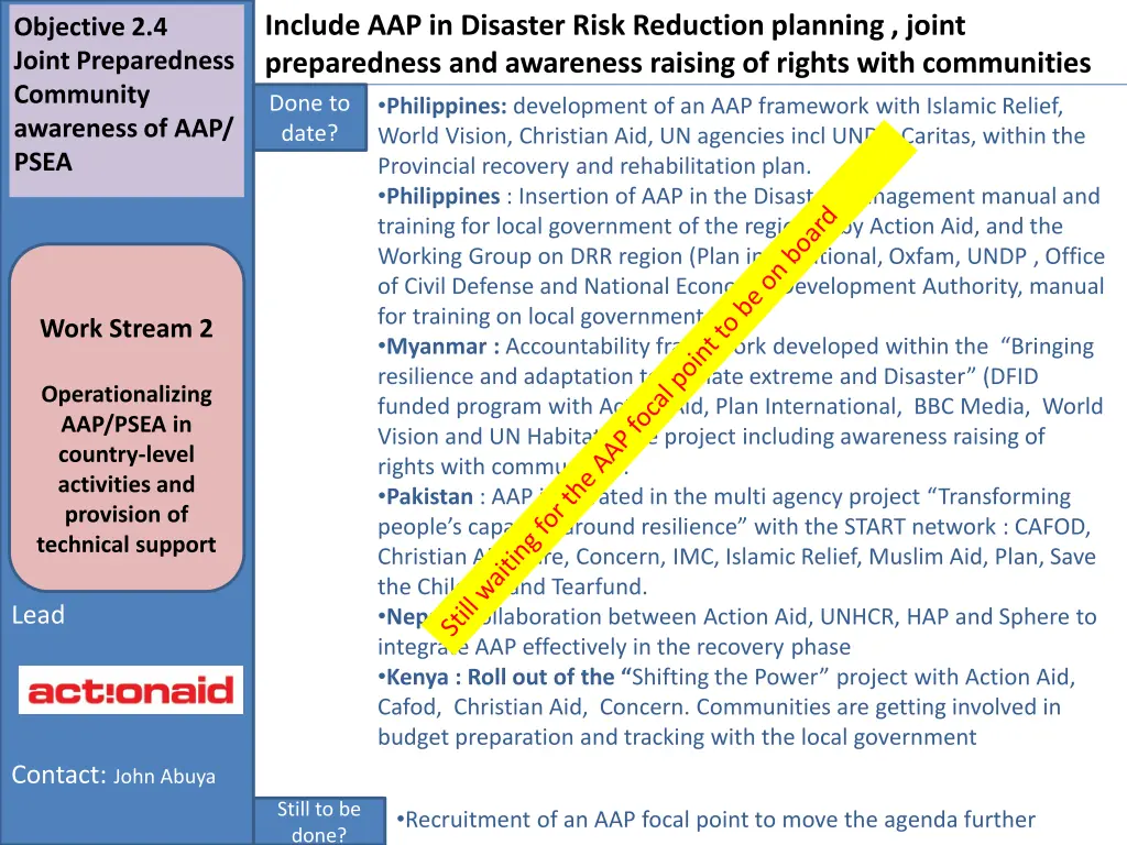 include aap in disaster risk reduction planning