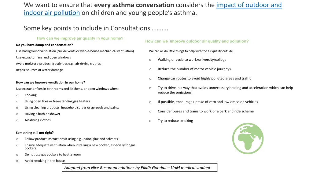 we want to ensure that every asthma conversation