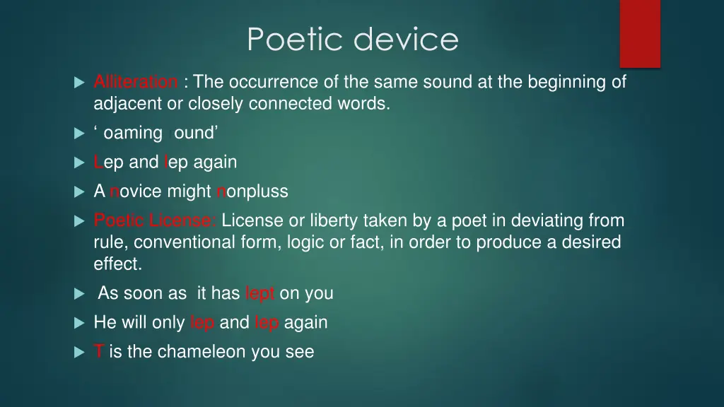 poetic device