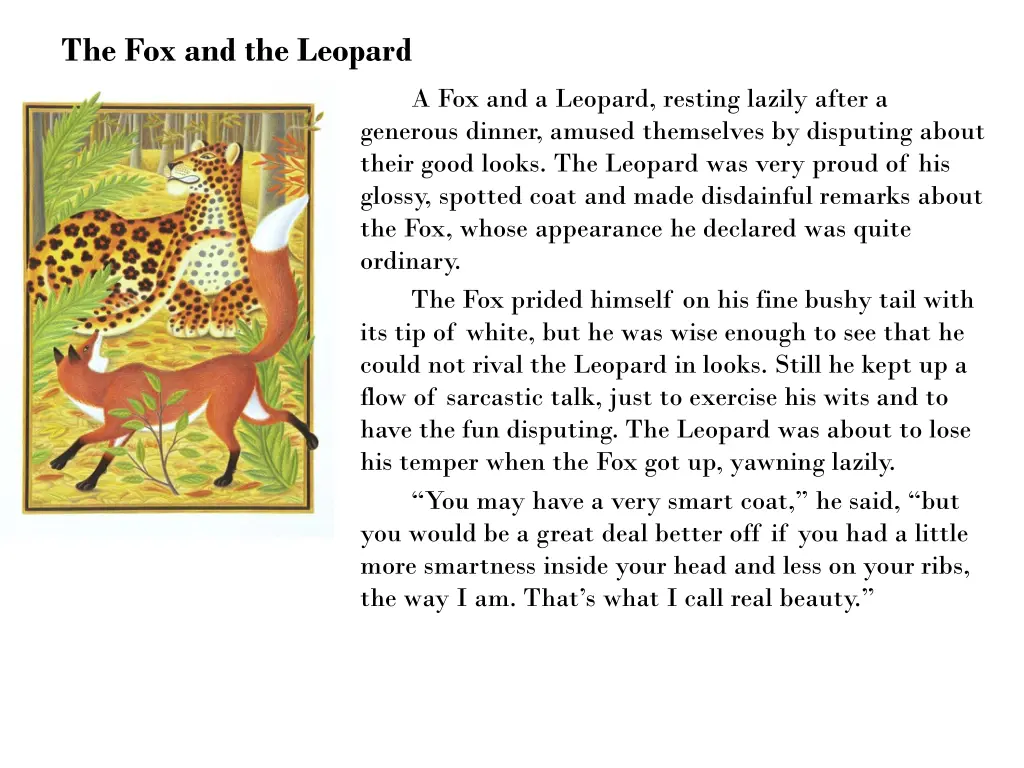 the fox and the leopard