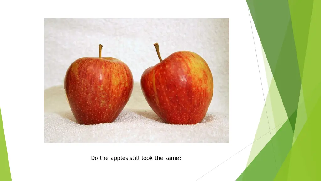 do the apples still look the same