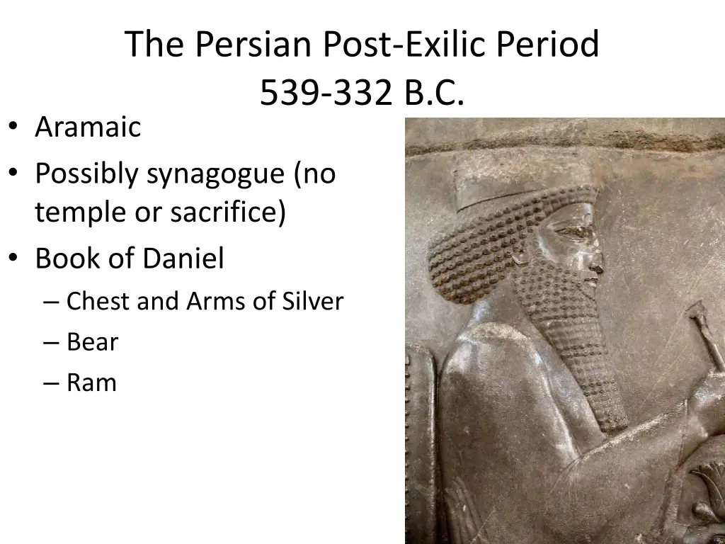 the persian post exilic period