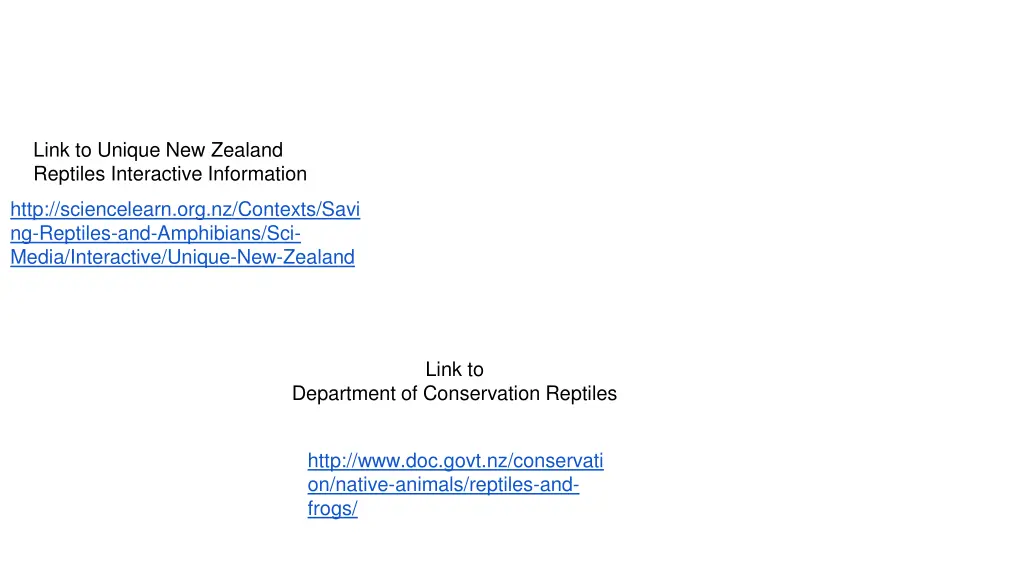 link to unique new zealand reptiles interactive