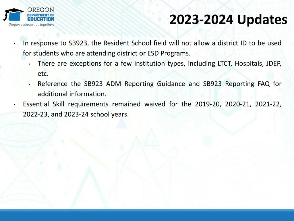 2023 2024 updates