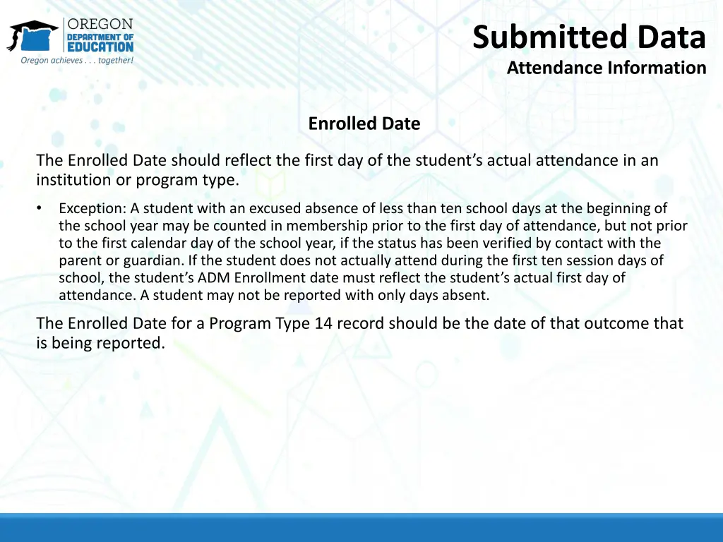 submitted data attendance information 1