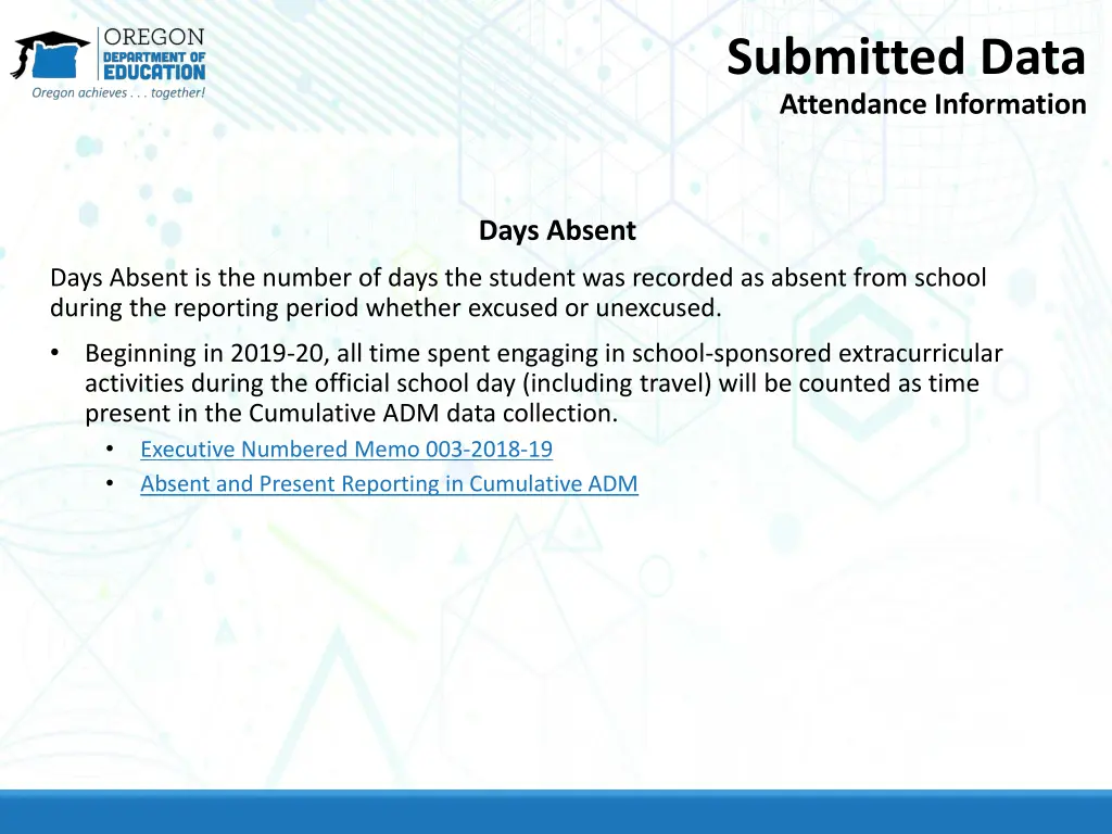 submitted data attendance information 11