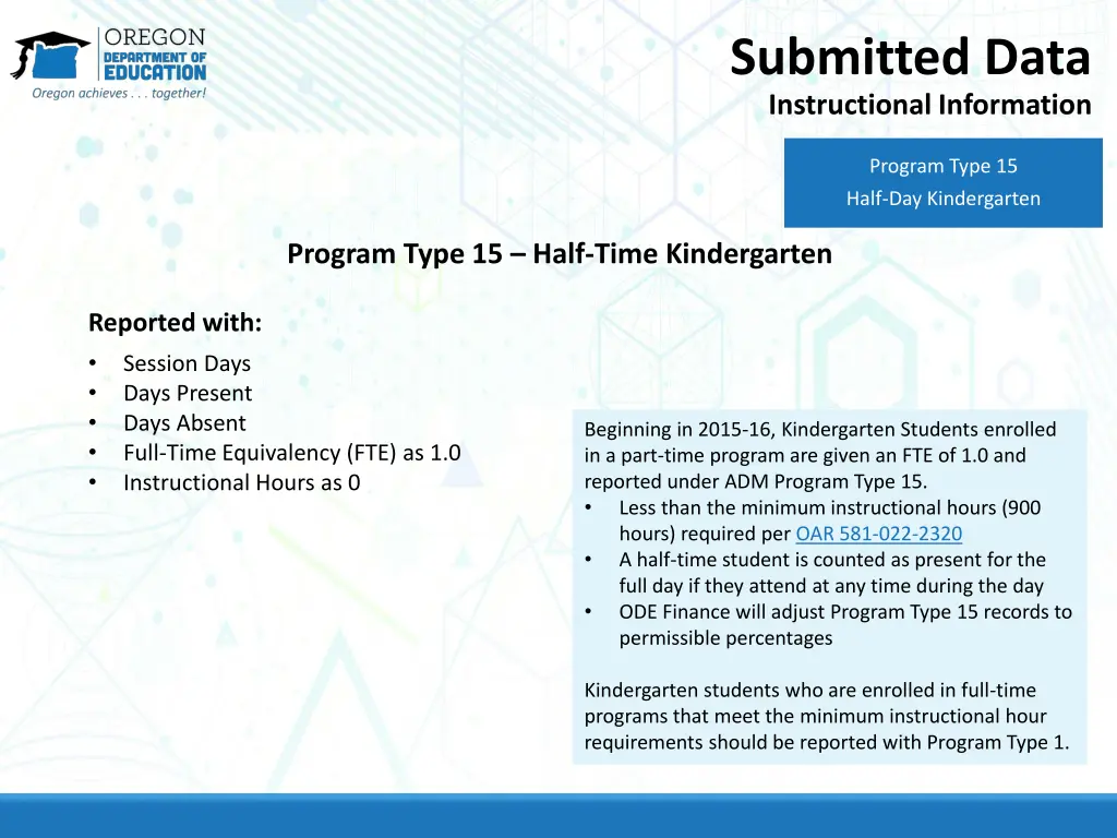 submitted data instructional information 11