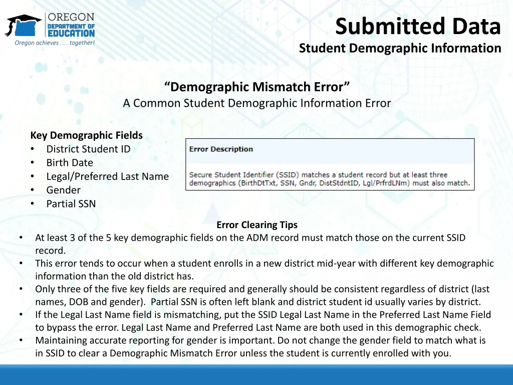 submitted data student demographic information 1