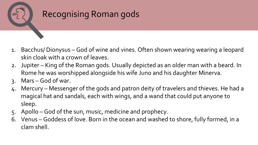 recognisingroman gods