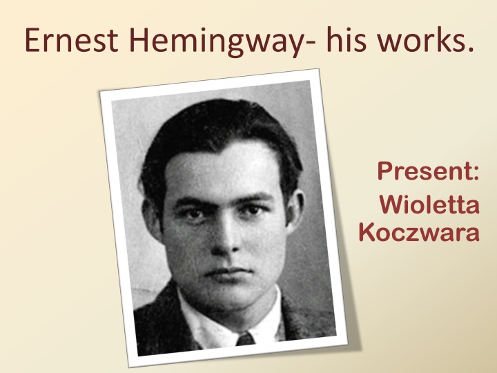 ernest hemingway his works