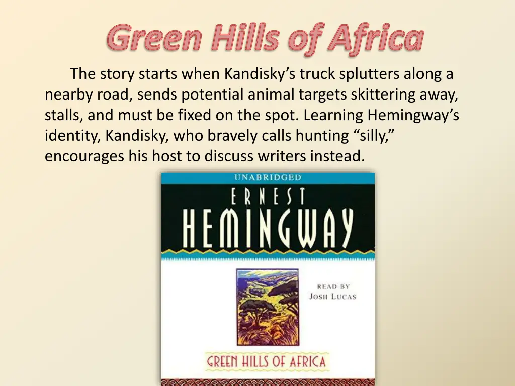 green hills of africa