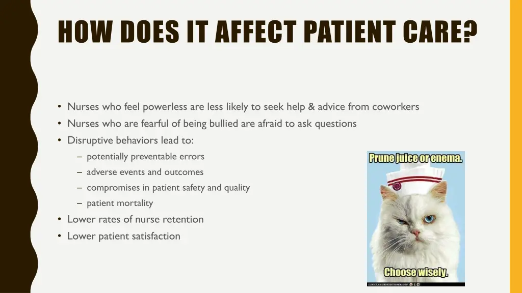 how does it affect patient care