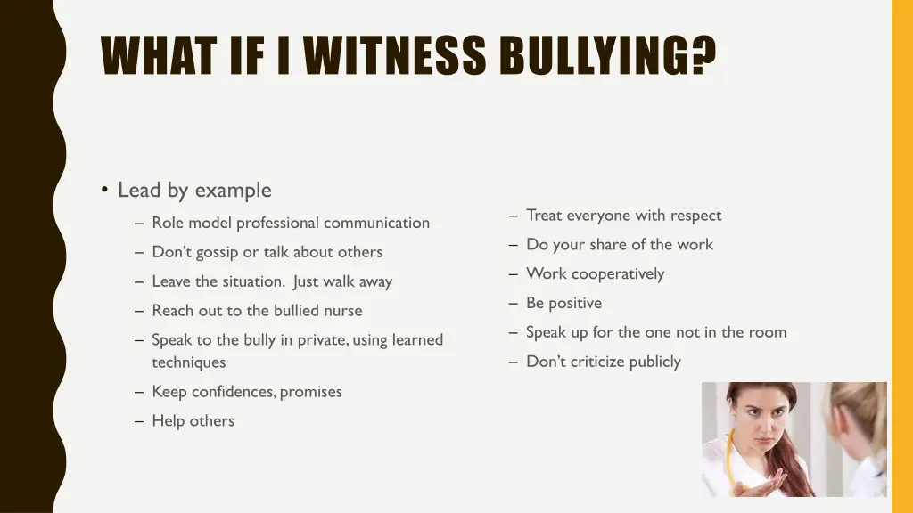 what if i witness bullying