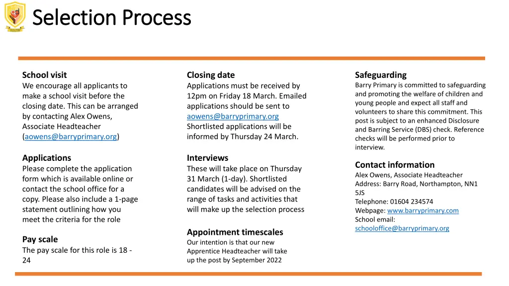 selection process selection process