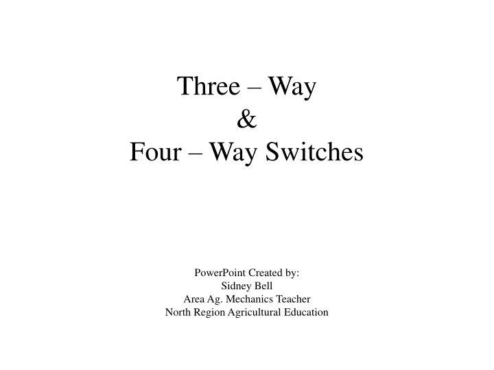 three way four way switches