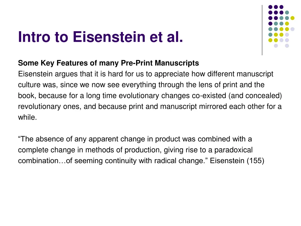 intro to eisenstein et al