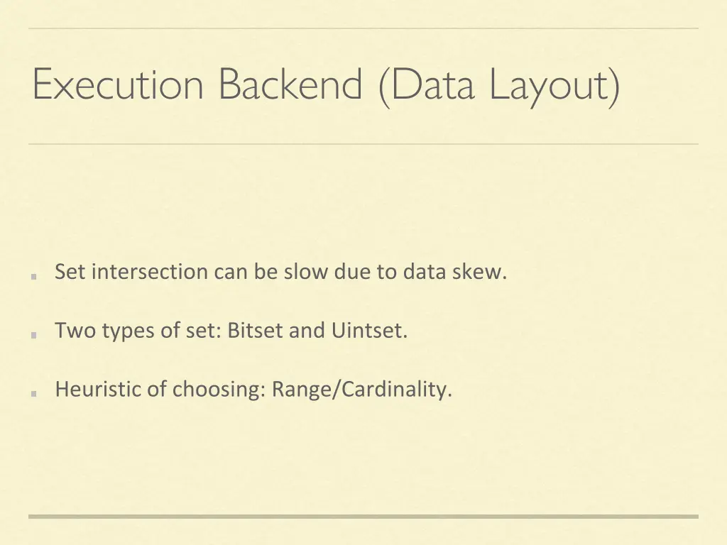 execution backend data layout