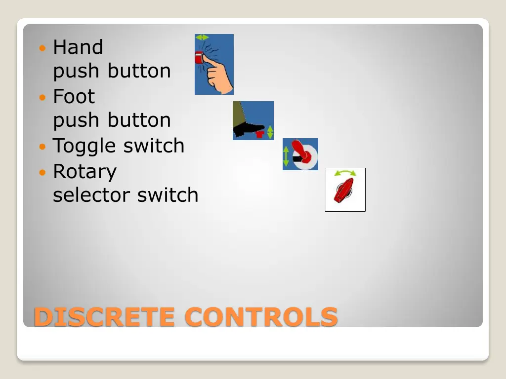 hand push button foot push button toggle switch