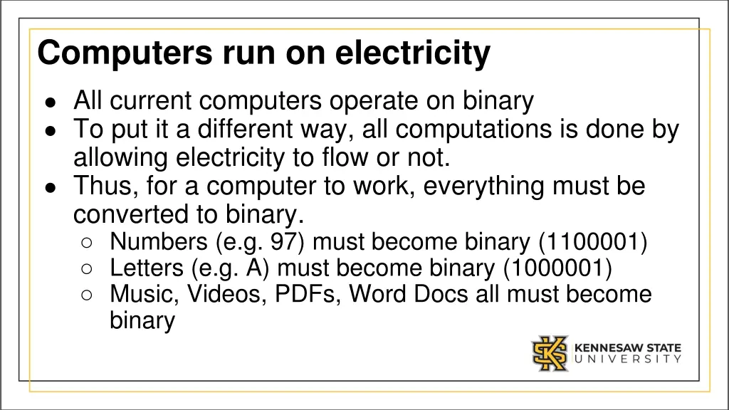 computers run on electricity