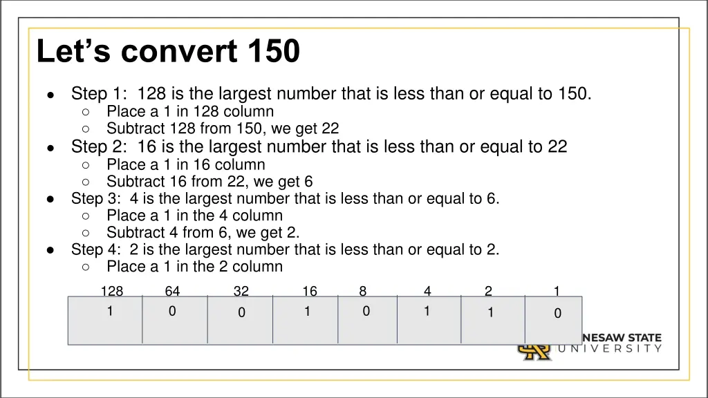 let s convert 150