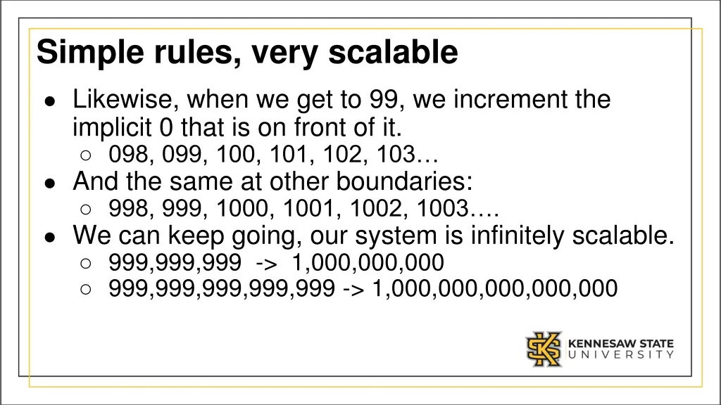 simple rules very scalable