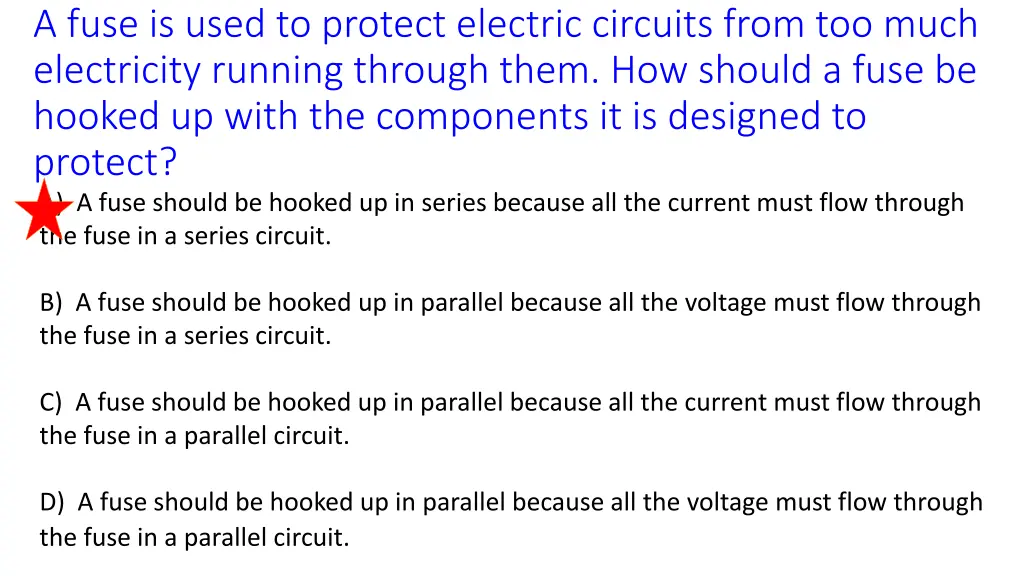 a fuse is used to protect electric circuits from