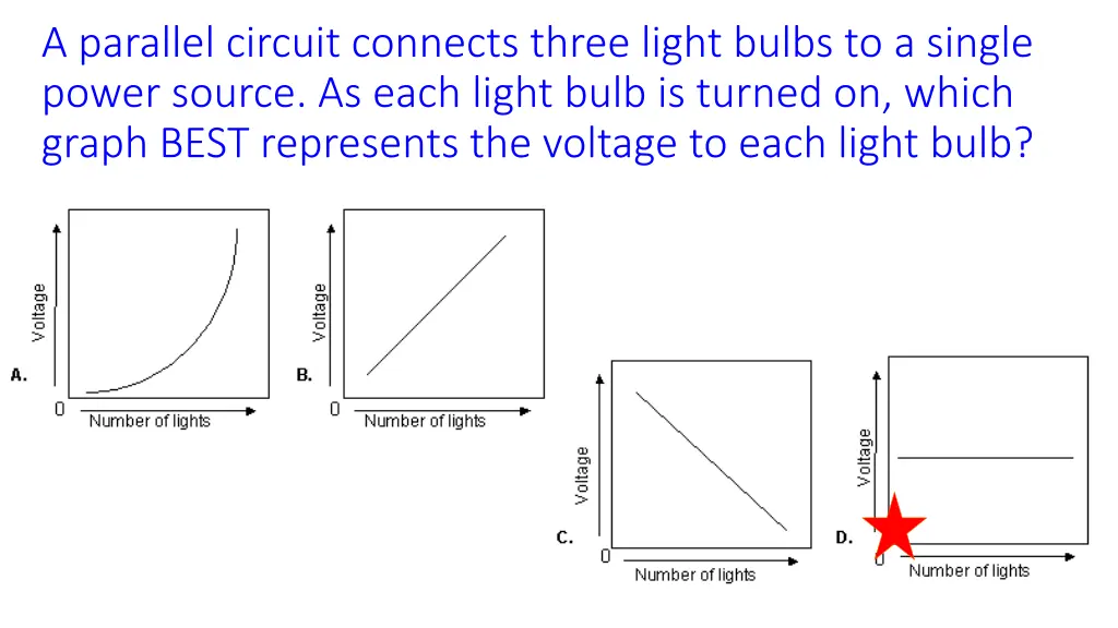 a parallel circuit connects three light bulbs