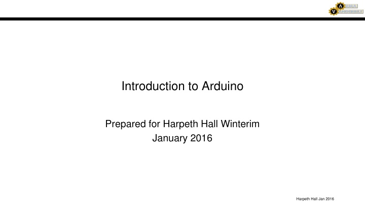 introduction to arduino