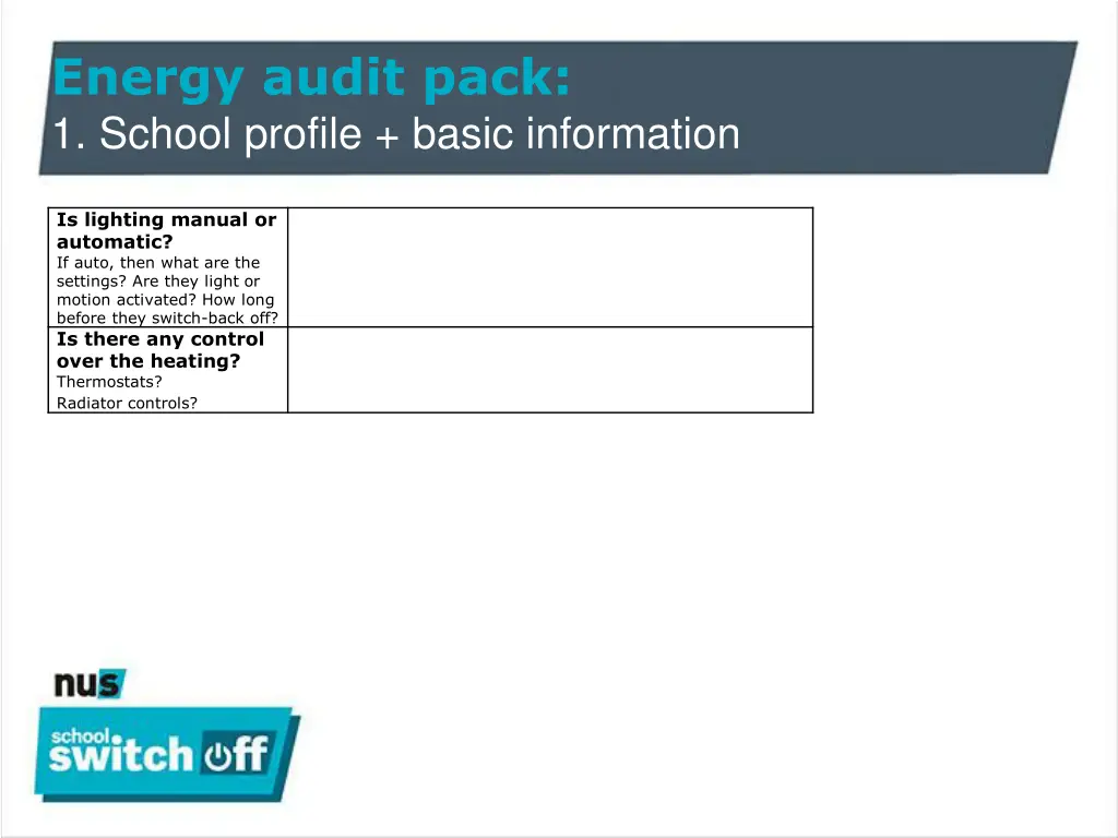 energy audit pack 1 school profile basic 1