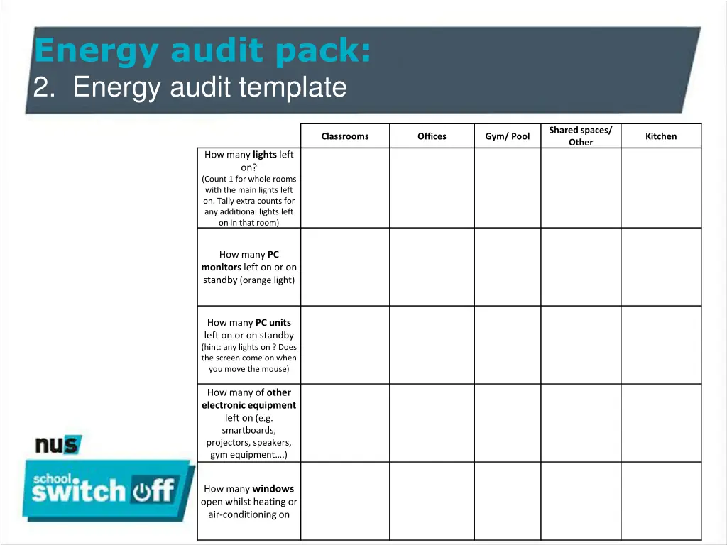 energy audit pack 2 energy audit template