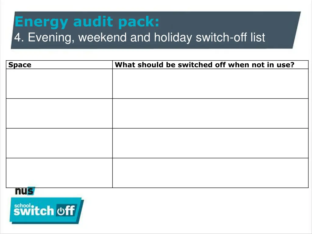 energy audit pack 4 evening weekend and holiday