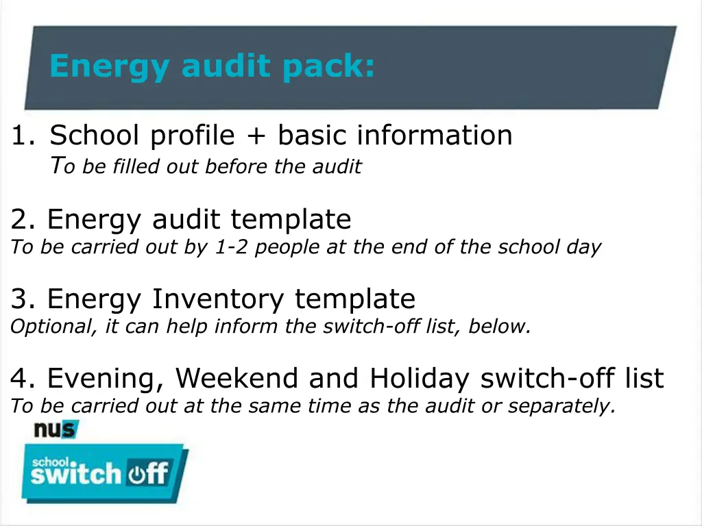 energy audit pack