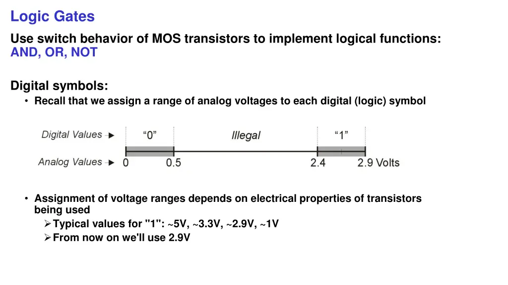 logic gates use switch behavior