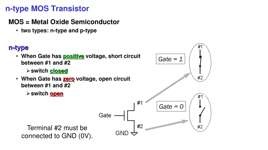 n type mos transistor