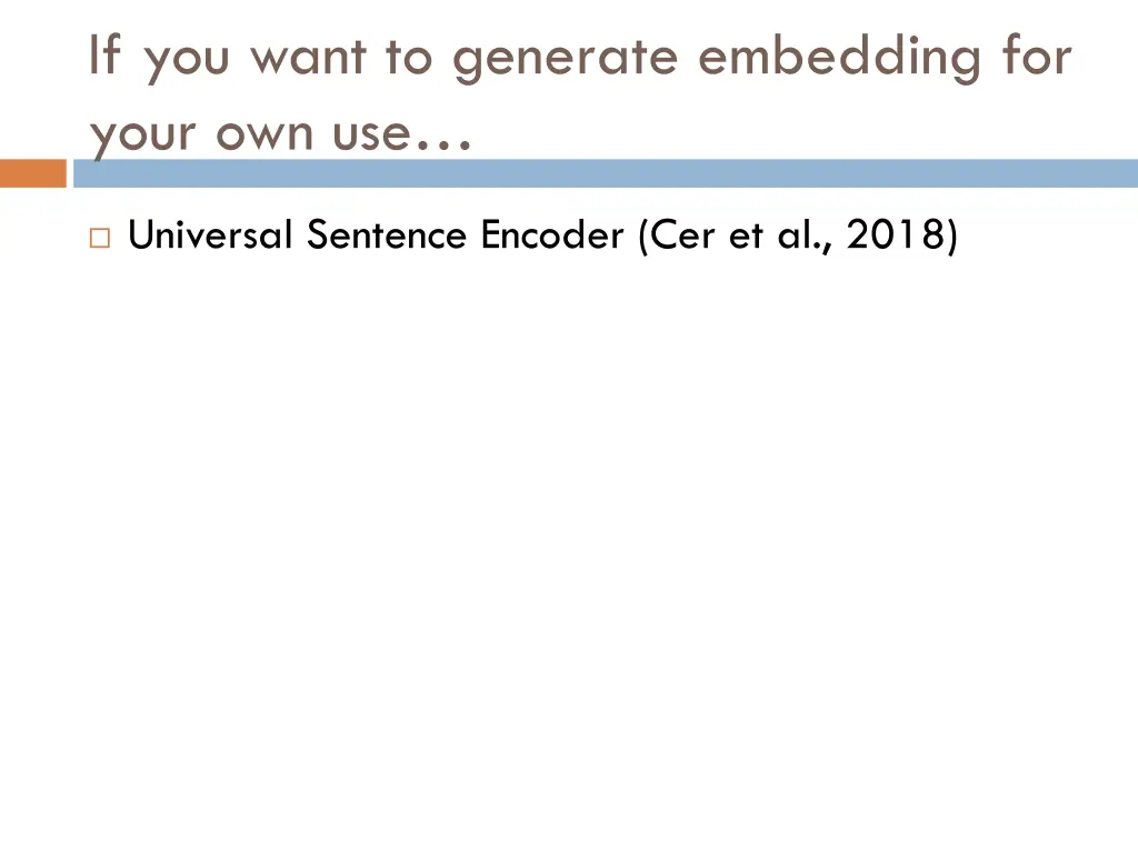 if you want to generate embedding for your own use