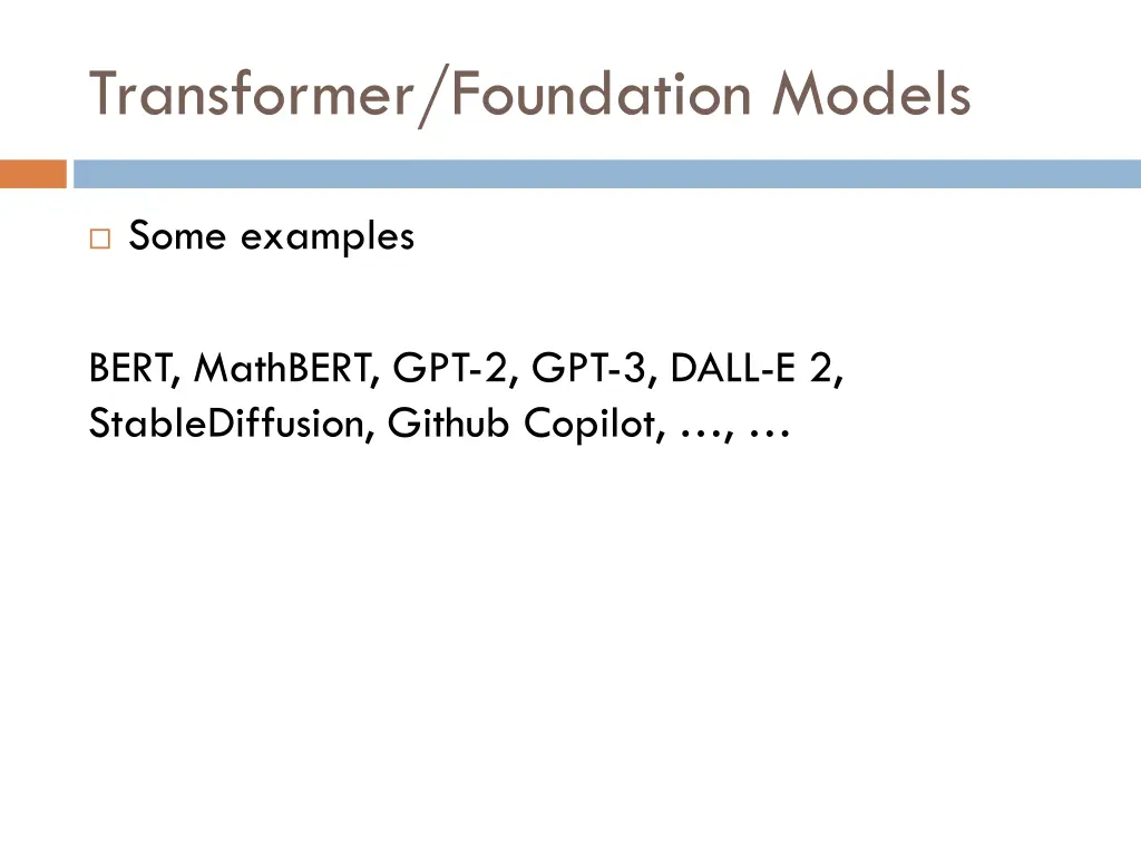 transformer foundation models