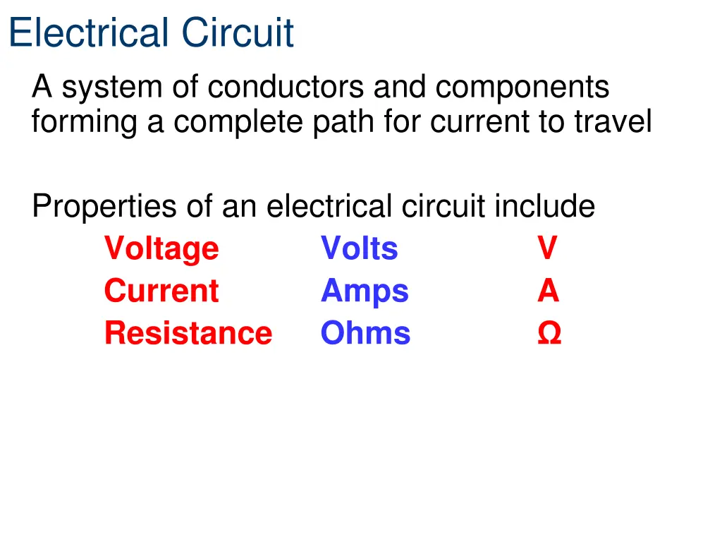 electrical circuit a system of conductors