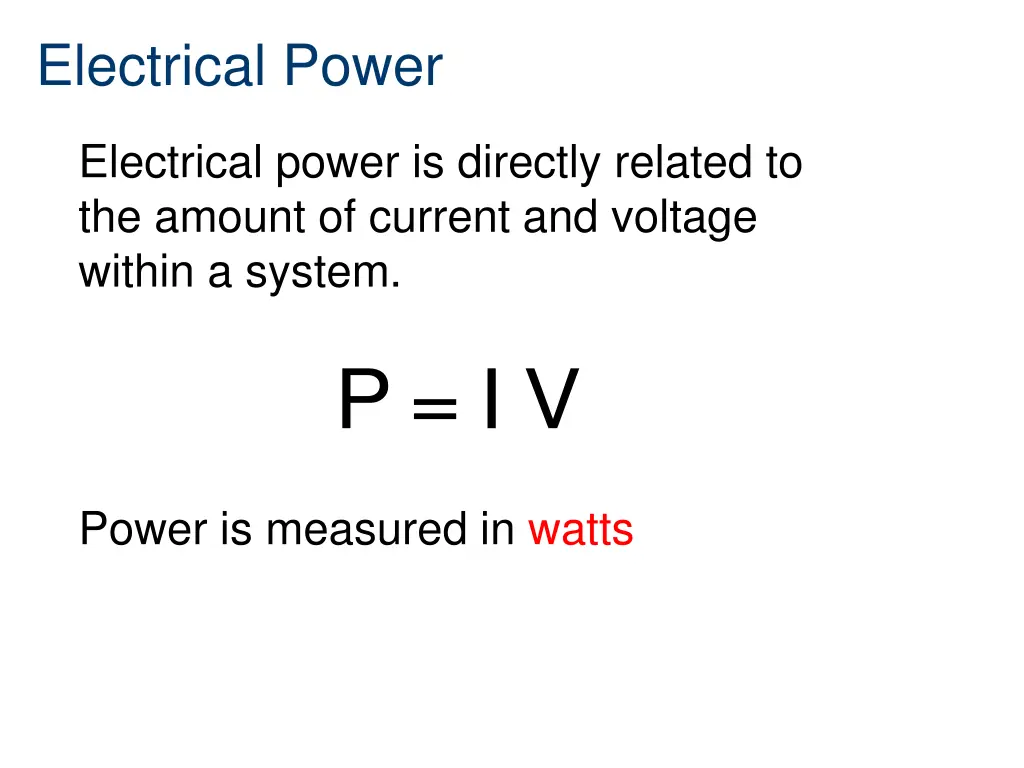 electrical power