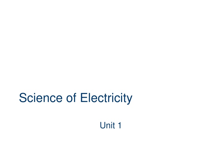 science of electricity